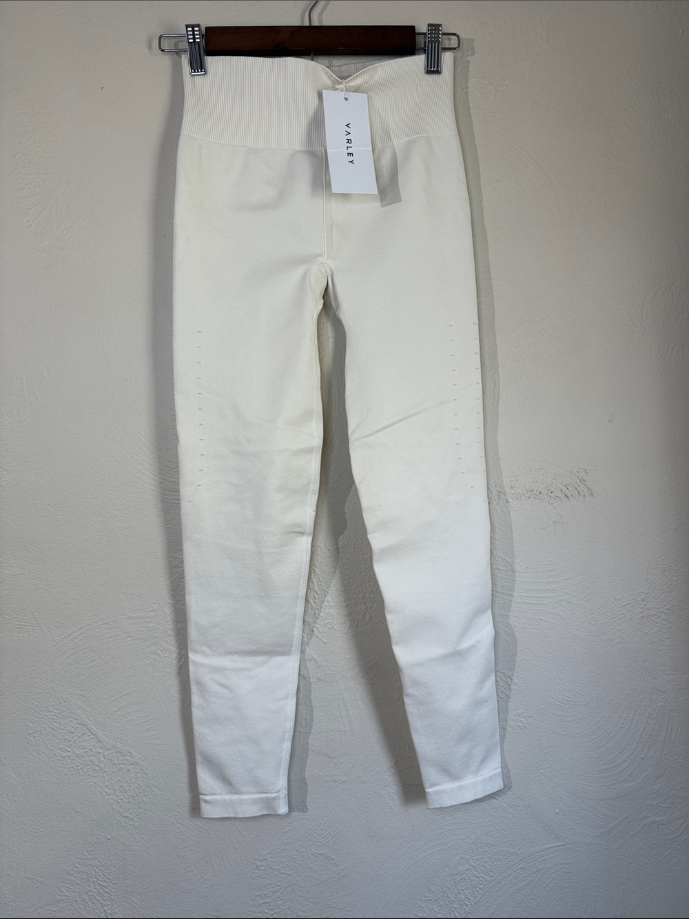 Varley Seamless High Rise Leggings Ivory Size M NWT